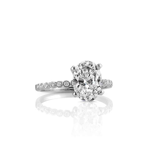 Meander Vintage Bezel Set Diamond Engagement Ring Shane Co
