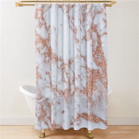 Rose Gold Shower Curtain Octopus Shower Curtains Fabric Shower