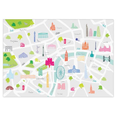 Map Of London Art Print Various Sizes Holly Francesca