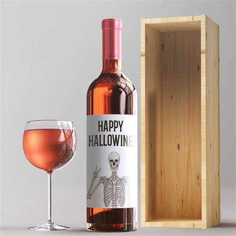 Four Funny Halloween Wine Labels 4 Stickers Funny Halloween Party De
