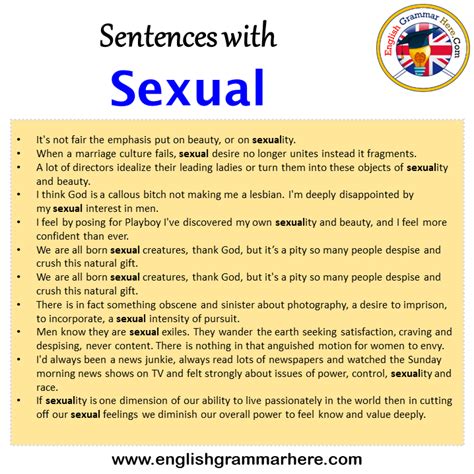 Sentences With Sexual Sexual In A Sentence In English Sentences For