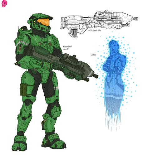 Master Chief And Cortana Redesign Oc Designed By Me Halo