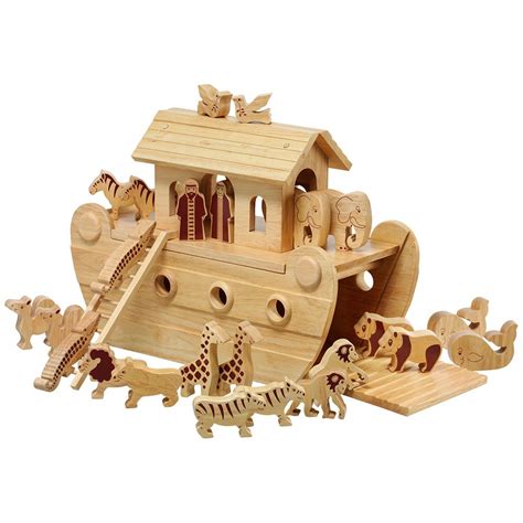 Fair Trade Wooden Deluxe Natural Noahs Ark Toy Lanka Kade