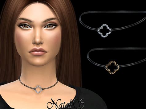 Open Clover Choker Found In Tsr Category Sims 4 Female Necklaces