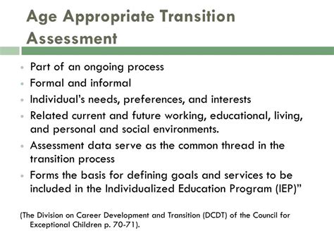 Ppt Part 1 Developing Measurable Post Secondary Goals And Age