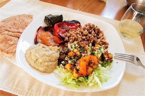 A feast inspired by Middle Eastern flavors and farmer's market veggies