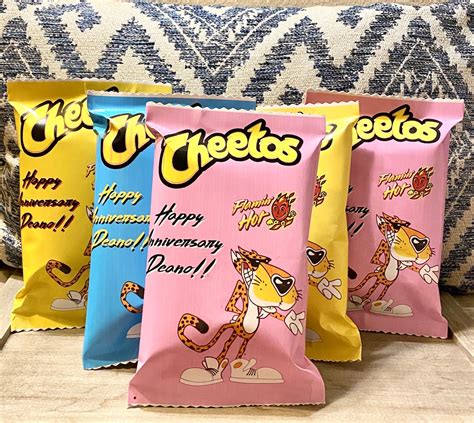 Chip Bag Favors Hot Cheeto Custom Bags Personalized Cheetos Etsy