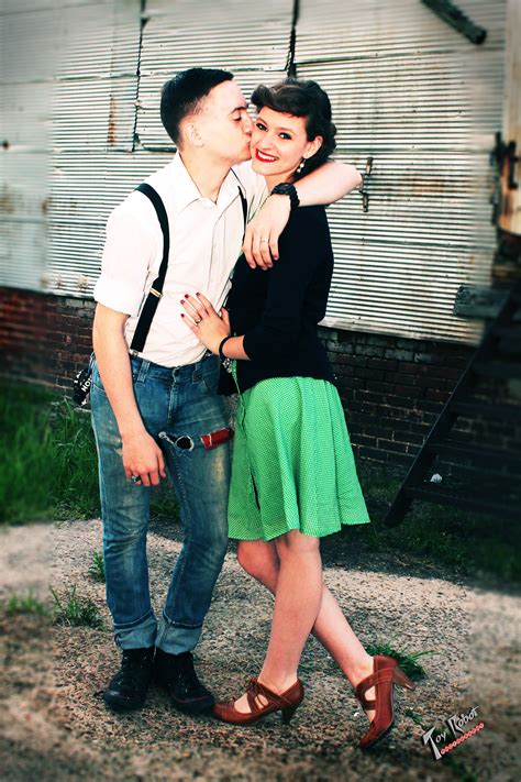 Rockabilly Rockabella Couple Photo Shoot Greaser Guy And Girl