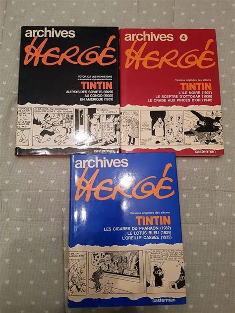 Tintin T1 T3 T4 Archives Hergé Tomes 134 3x C Catawiki