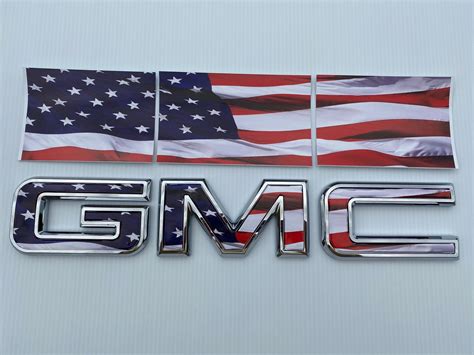 2019 2020 2021 Gmc Sierra Truck American Rear Tailgate Emblem Overlay