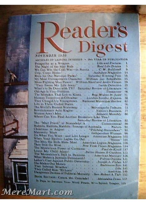 Readers Digest Magazine November 1950