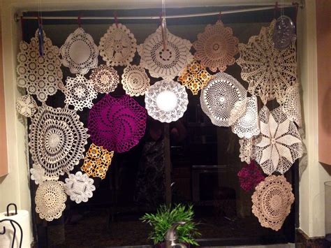 My Doily Curtain Doily Curtains Wall Deco Crafty Projects