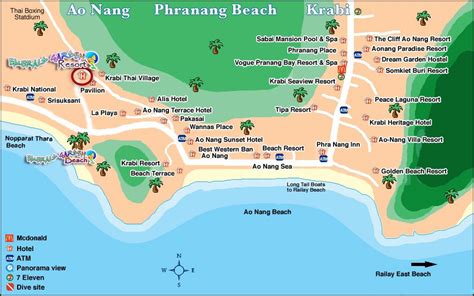 Krabi Map Krabi Ao Nang Tourist Map