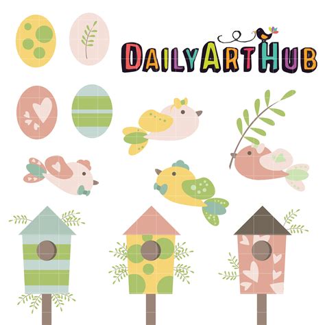 Playful Birds Clip Art Set Daily Art Hub Free Clip Art Everyday