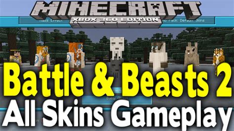 Minecraft Xbox 360 Battle And Beasts 2 Skin Pack Early Showcase All