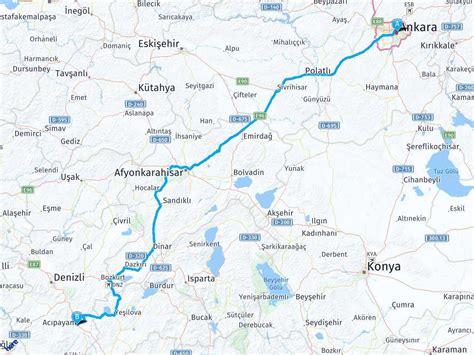 Ankara Denizli Acıpayam Harita Ankara Denizli Acıpayam Yol Haritası