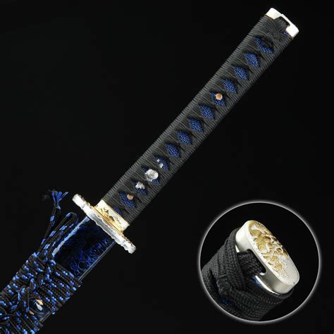Blue Katana Handmade Japanese Katana Sword Full Tang With Blue Blade