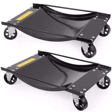 Stark 1000 Lbs Capacity Steel Tire Skates Swivel Car Wheel Dolly Set