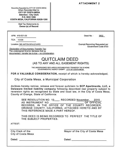 Quitclaim Deed Format California Edit Fill Sign Online Handypdf