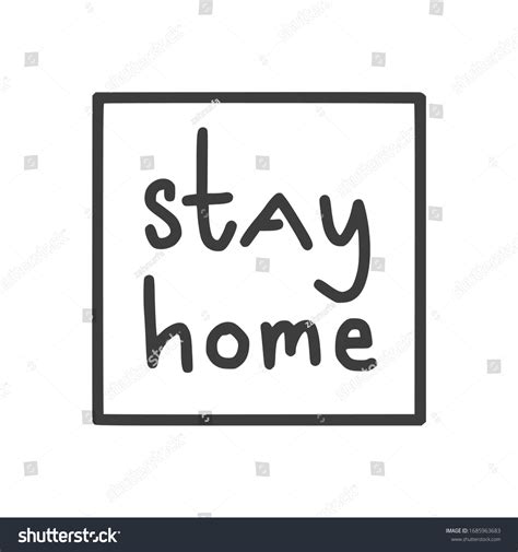 Stay Safe Stay Home Lettering Typography Stock Vector Royalty Free