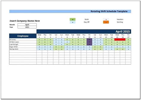 Browse Our Image Of 3 Shift Work Schedule Template Schedule Template