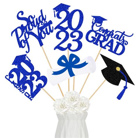 Buy Blue 2023 Graduation Centerpiece Sticks Graduation Party