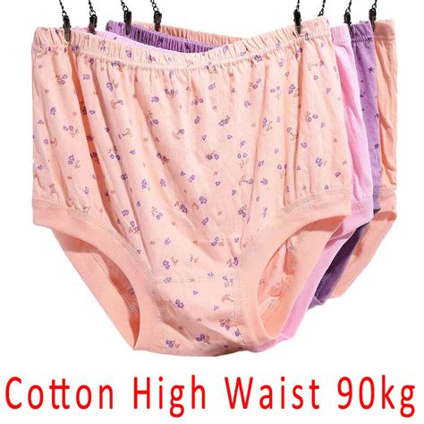 lady underwear middle aged women elderly cotton high waist granny old panties lingerie spring