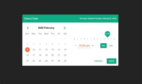 30 Javascript Calendar Design Code Examples Onaircode