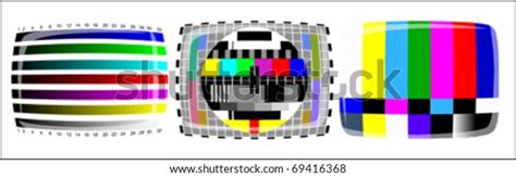 Tv Color Test Pattern Test Card Stock Vector Royalty Free 69416368