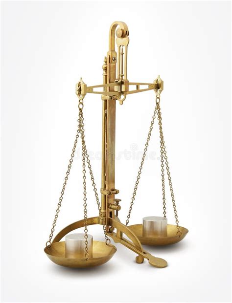 Antique Brass Balance Scale Stock Image Image Of Equal Measures 4001977