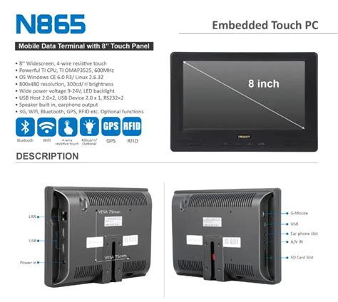 8 Inch 3gwifi Android Tablet Pc Embedded Touch Screen Pc Mdt Buy Mdt