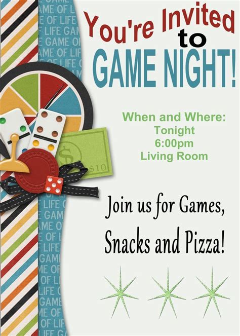 Free Game Night Invitations Printable