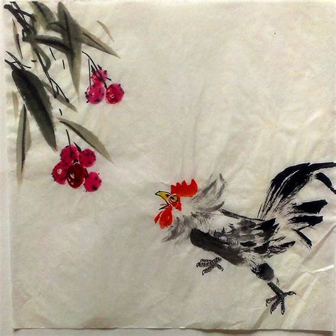 Chinese Art Not An Oil Painting Birds Flowers Painted Freehand Brushwork Authentic The Living