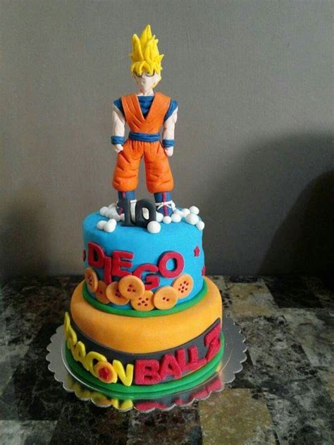 I went ahead and skipped covering. Dragon ball Z cake | Projets à essayer