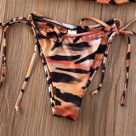 Tiger Print Summer Bikini Set Elcune