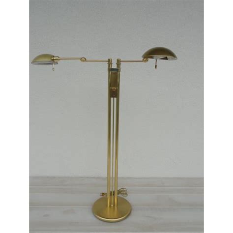 Holtkoetter bronze finish metal shade swing arm wall lamp. Holtkoetter Brass Dual Swing Arm Floor Lamp | Chairish