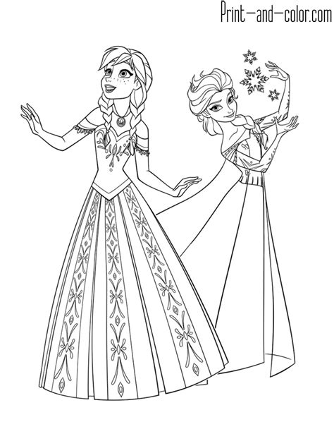 Free printable coloring pages of cartoons, nature, animals, bible and many more. Frozen coloring pages | Print and Color.com
