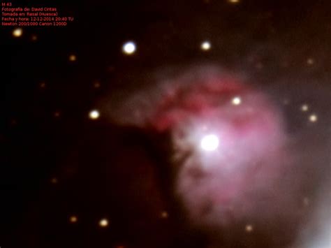 Gran Nebulosa De Orión M 42 Y Nebulosa De Mairan M 43 El Cielo De