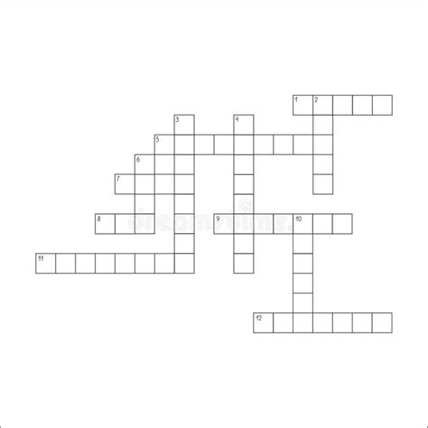 Blank Crossword Puzzle Grid Empty Template Squares To Fill In For