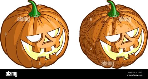 Halloween Pumpkin Vintage Stock Vector Image And Art Alamy