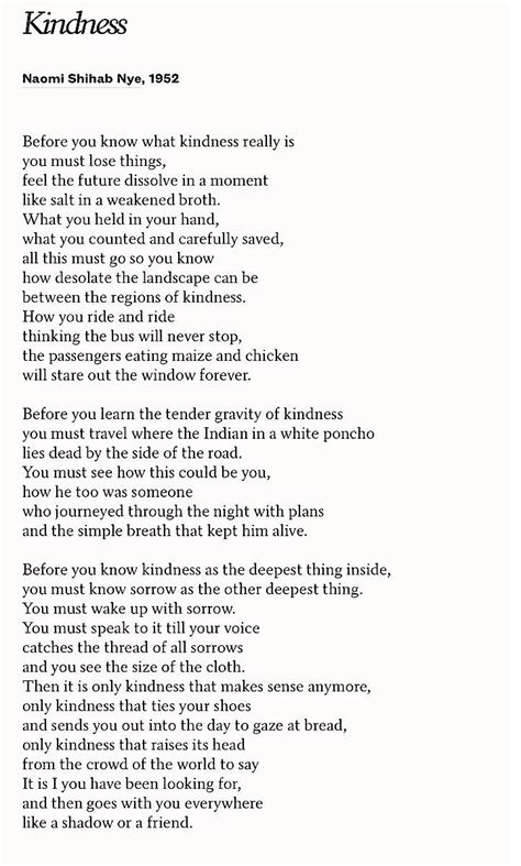 Poem Kindness By Naomi Shihab Nye Rpoetry