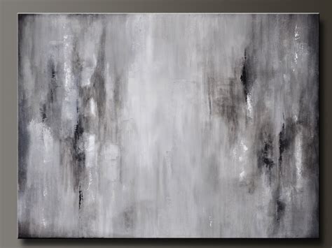 Graphite Gray 40 X 30 Abstract Acrylic Painting Huge
