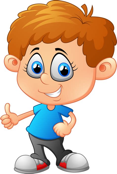Bonecos Meninos Cartoon Boy Giving You Thumbs Up Clipart Full