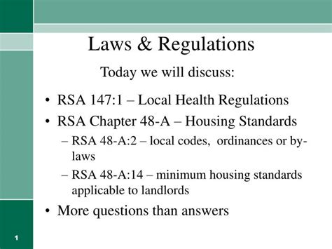 Ppt Laws And Regulations Powerpoint Presentation Free Download Id