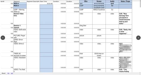 Enter a title, start time, and end time. What is a Production Cue Sheet?
