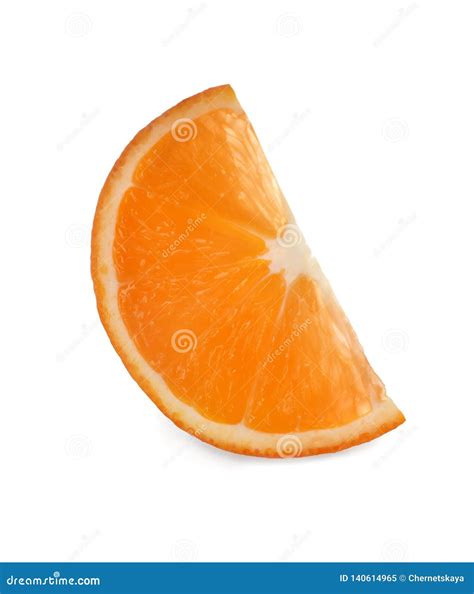 Slice Of Ripe Orange Isolated Stock Image Image Of Orange Healthy