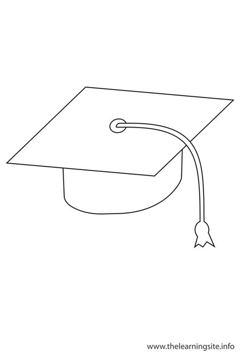 Graduation Cap Coloring Page Sketch Coloring Page