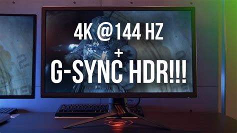 This best in class machine conveys stunning visuals, 144hz revive rates, and 1ms reaction. G-SYNC, 4K, 144Hz and HDR = Gaming BLISS! - YouTube