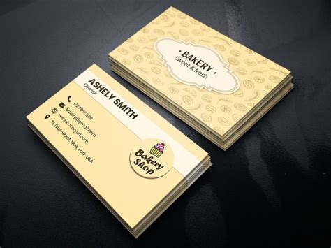 bakery shop business card bakery business cards cool business cards