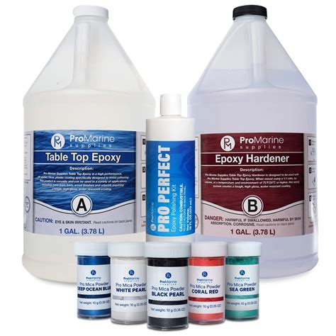 Buy Promarine Supplies Clear Table Top Epoxy Resin 1 Gal Bundle With